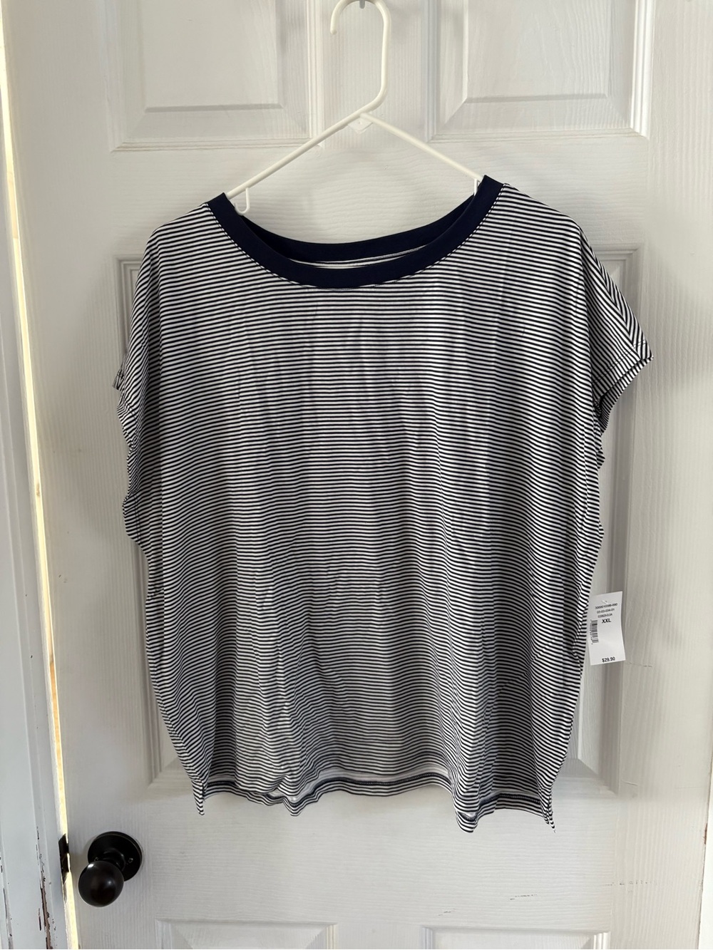 Ricki's Navy and White Striped Short Sleeve Tee